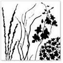 Scrapbooking  Hambly Screen PrintsTwigs & Weeds Overlay - Black Paper Collections 12x12