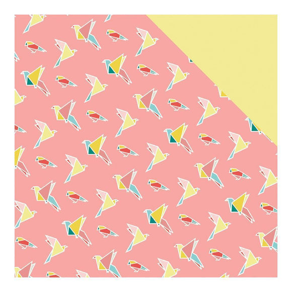 Scrapbooking  Happy Place Origami Club Paper 12x12 Paper Collections 12x12