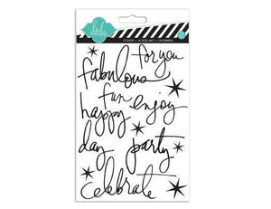 Scrapbooking  Heidi Swapp Black Epoxy Words Friends Paper Collections 12x12
