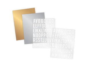 Scrapbooking  Heidi Swapp Foil Rub On Kit -Alphabet Paper Collections 12x12
