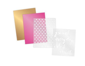 Scrapbooking  Heidi Swapp Foil Rub On Kit - Everyday Paper Collections 12x12