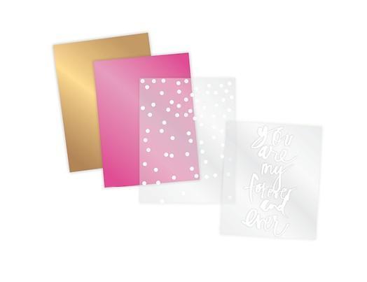 Scrapbooking  Heidi Swapp Foil Rub On Kit -Forever Paper Collections 12x12