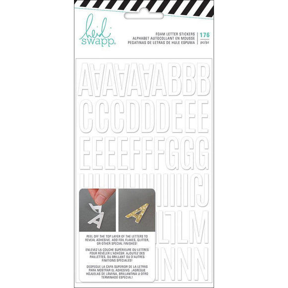 Scrapbooking  Heidi Swapp Hawthorne Double-Sided Foam Stickers 3/Pkg Alphabet Paper Collections 12x12