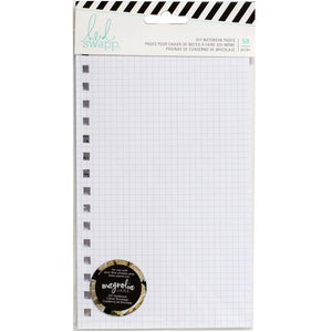 Scrapbooking  Heidi Swapp Journal Inserts 8.435"X5" 50/Pkg Magnolia Jane White Paper Collections 12x12