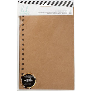 Scrapbooking  Heidi Swapp Journal Notebook Covers 8.5"X5.5" 2/Pkg Magnolia Jane Plain Kraft Paper Collections 12x12