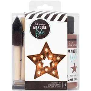 Scrapbooking  Heidi Swapp Marquee Distress Paint Kit- Faux Rust Paper Collections 12x12