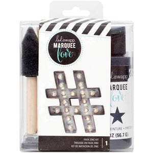 Scrapbooking  Heidi Swapp Marquee Distress Paint Kit- Faux Zinc Paper Collections 12x12