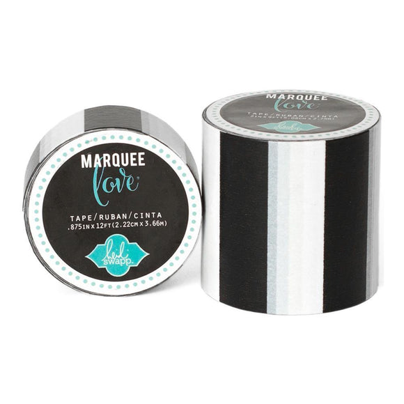 Scrapbooking  Heidi Swapp Marquee Love Washi Tape Black Stripe 2' Paper Collections 12x12