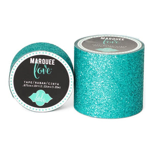 Scrapbooking  Heidi Swapp Marquee Love Washi Tape Teal Glitter  2' Paper Collections 12x12