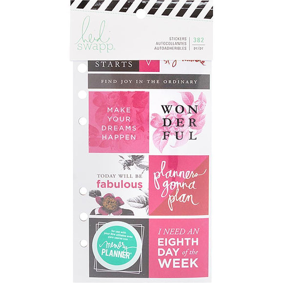 Scrapbooking  Heidi Swapp Memory Planner Cardstock Stickers Fresh Start, Elegant Paper Collections 12x12