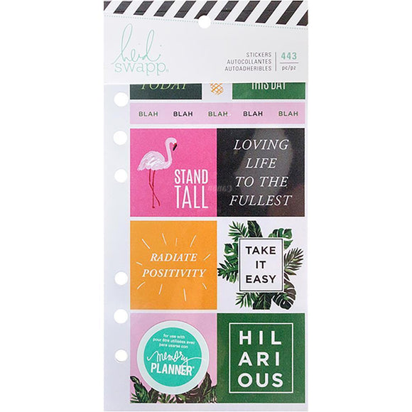 Scrapbooking  Heidi Swapp Memory Planner Cardstock Stickers Fresh Start, Tropical Paper Collections 12x12