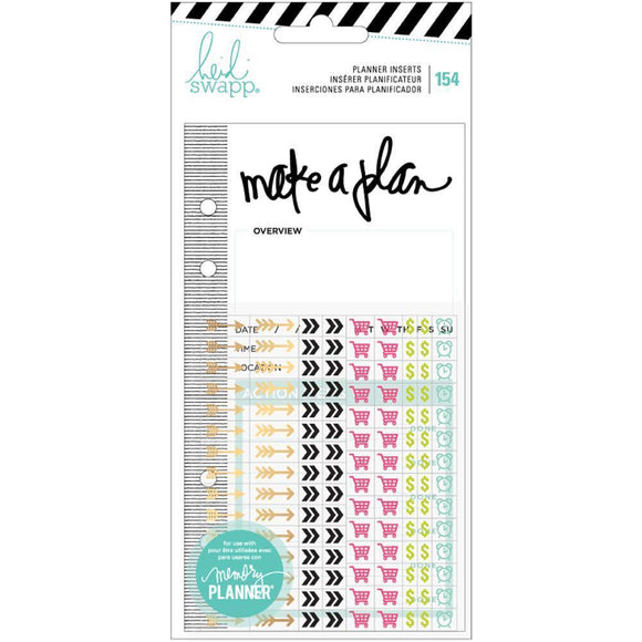 Scrapbooking  Heidi Swapp Memory Planner Inserts With Stickers Events Paper Collections 12x12