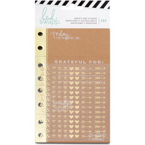 Scrapbooking  Heidi Swapp Memory Planner Inserts With Stickers Give Thanks Paper Collections 12x12