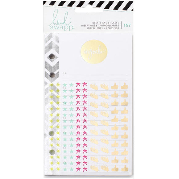 Scrapbooking  Heidi Swapp Memory Planner Inserts With Stickers Goals Paper Collections 12x12