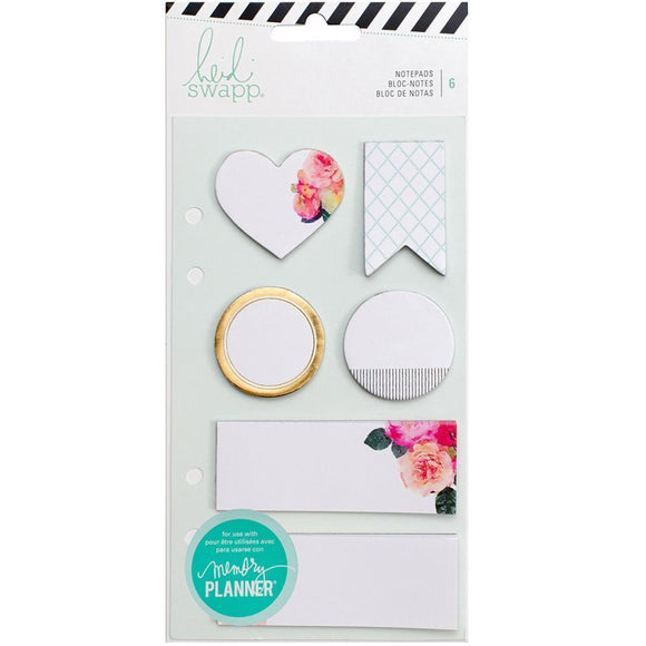 Scrapbooking  Heidi Swapp Memory Planner Note Pads 6/Pkg Paper Collections 12x12