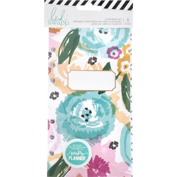 Scrapbooking  Heidi Swapp Memory Planner Storybook Set/3 Fresh Start, Playful Paper Collections 12x12