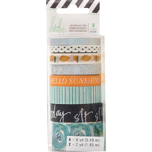 Scrapbooking  Heidi Swapp Memory Planner Washi 8/Pkg Fresh Start, Playful Paper Collections 12x12