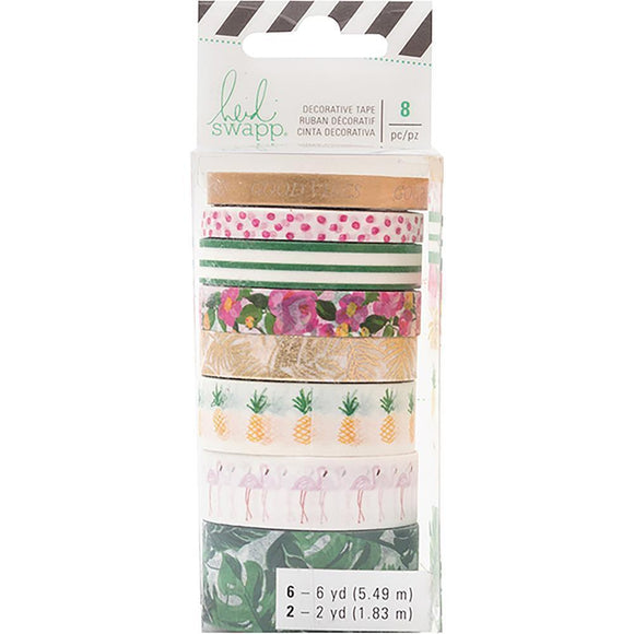 Scrapbooking  Heidi Swapp Memory Planner Washi 8/Pkg Fresh Start, Tropical Paper Collections 12x12