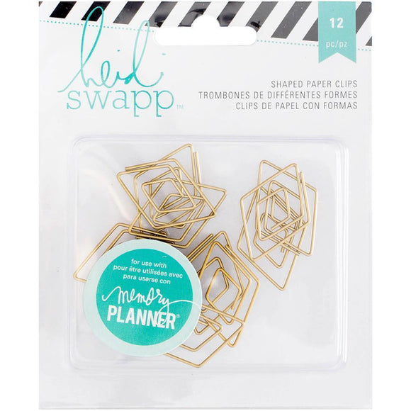 Scrapbooking  Heidi Swapp MP Gold Clips 12/Pkg Paper Collections 12x12