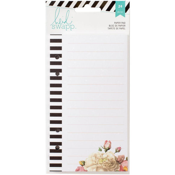 Scrapbooking  Heidi Swapp MP List Pad 24/Pkg Floral Paper Collections 12x12