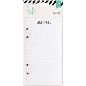 Scrapbooking  Heidi Swapp MP List Pad 24/Pkg Shopping Paper Collections 12x12