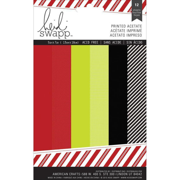 Scrapbooking  Heidi Swapp Oh What Fun Die-Cutable Paper Pack 12/Pkg Vellum Paper Collections 12x12