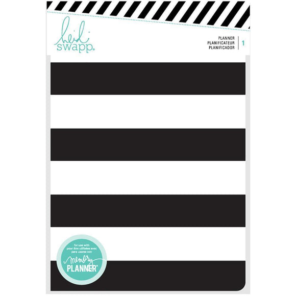 Scrapbooking  Heidi Swapp Personal Memory Planner Black & White Stripe Paper Collections 12x12