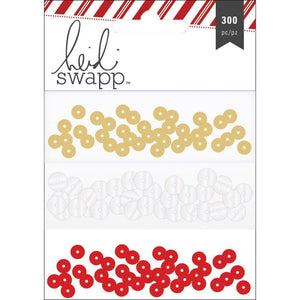 Scrapbooking  Heidi Swapp Project Life Sequins 300/Pkg Oh What Fun Christmas Paper Collections 12x12