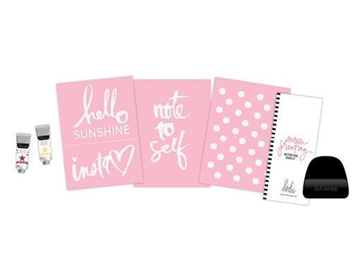 Heidi Swapp Screen Print Kit Scrapbooking HELLO SUNSHINE - INSTA - NOTE TO  SELF