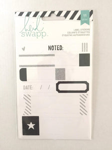 Scrapbooking  Heidi Swapp Sticker Labels Black and White Paper Collections 12x12