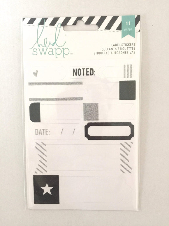 Scrapbooking  Heidi Swapp Sticker Labels Black and White Paper Collections 12x12