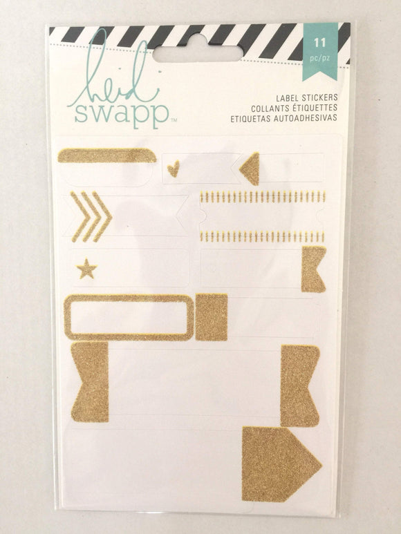 Scrapbooking  Heidi Swapp Sticker Labels - Gold Paper Collections 12x12