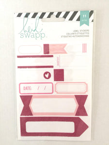 Scrapbooking  Heidi Swapp Sticker Labels - Pink Paper Collections 12x12