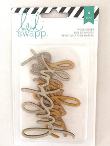 Scrapbooking  Heidi Swapp Wood Words - Lucky Paper Collections 12x12