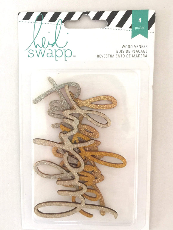 Scrapbooking  Heidi Swapp Wood Words - Lucky Paper Collections 12x12
