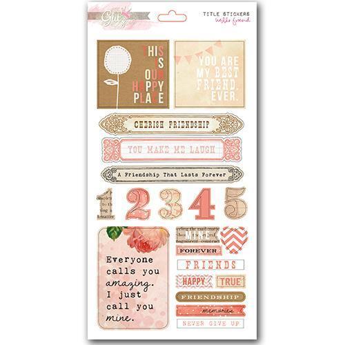 Scrapbooking  Hello Friend Cardstock Title Stickers Paper Collections 12x12