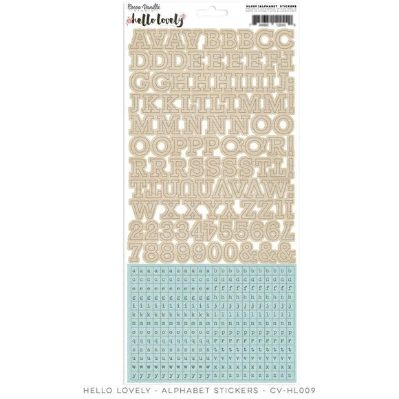 Scrapbooking  Hello Lovely - Alphabet Stickers 6x12 Paper Collections 12x12