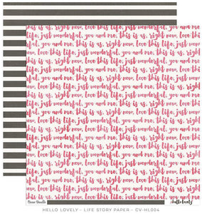 Scrapbooking  Hello Lovely - Life Story Paper 12x12 Paper Collections 12x12