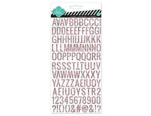 Scrapbooking  Hello Today Puffy Glitter Alphas Pink Paper Collections 12x12