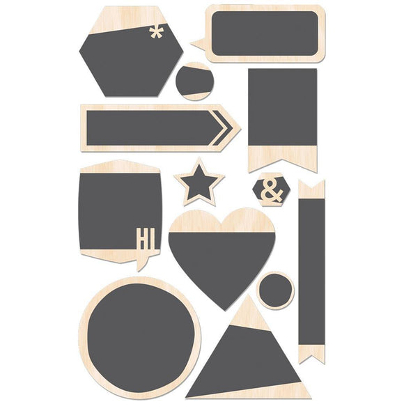 Scrapbooking  Highline Chalkboard Laser-Cut Wooden Tags Paper Collections 12x12