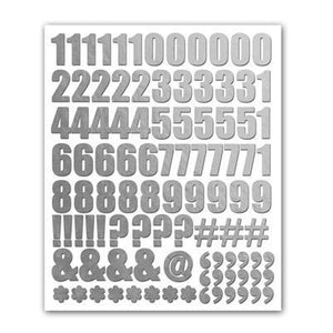 Scrapbooking  Holiday Cheer Silver Foil Numbers Stickers Paper Collections 12x12