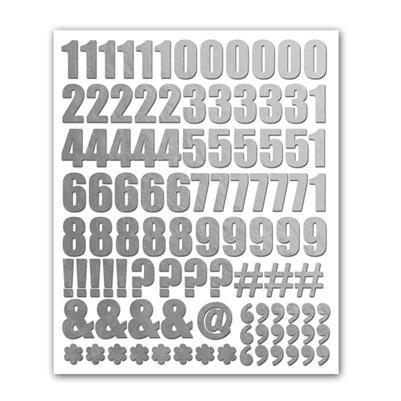 Scrapbooking  Holiday Cheer Silver Foil Numbers Stickers Paper Collections 12x12