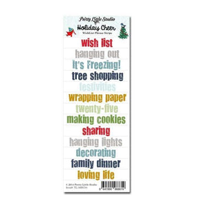 Scrapbooking  Holiday Cheer Wishlist Phrase Cutout Strips Paper Collections 12x12