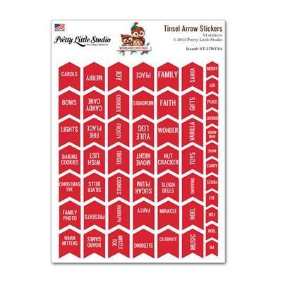Scrapbooking  Holiday Cher Tinsel Arrow Stickers Paper Collections 12x12