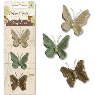 Scrapbooking  Hope Chest Burlap Butterfly Paper Collections 12x12