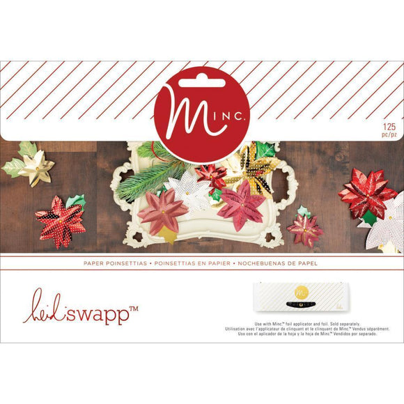 Scrapbooking  HS Minc Christmas 3-D Paper Decor Kit Poinsettia Paper Collections 12x12