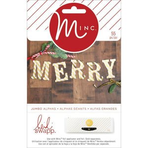 Scrapbooking  HS Minc Christmas Die-Cut Large Alphas 55/Pkg Paper Collections 12x12
