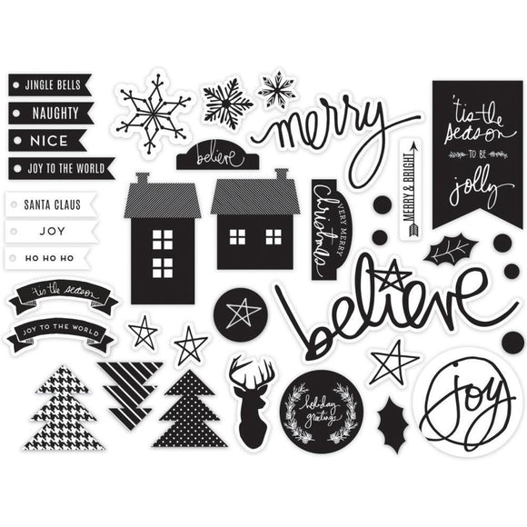 Scrapbooking  HS Minc Christmas Ephemera 37pk Paper Collections 12x12