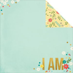 Scrapbooking  I AM Beautiful Gold Foil Paper 12x12 Paper Collections 12x12