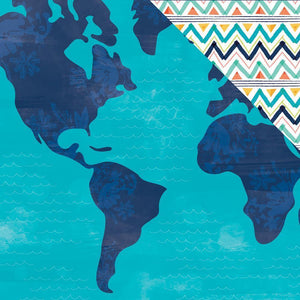 Scrapbooking  Illustrated Faith All People All Nations Cardstock 12"X12" - United Paper Collections 12x12